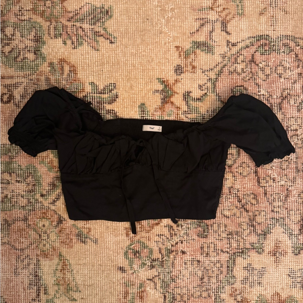 TNA Black Ruffled Top